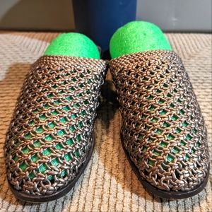 Cole Haan Silver Woven Sandals